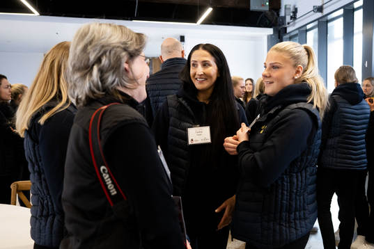 Fanny Rask and Lova Blom of Sweden at an event with the