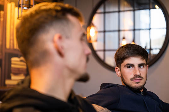 IFK Värnamos Ajdin Zeljkovic och Emin Grozdanic