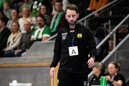 Hammarbys tränare Patrik Fahlgren deppar