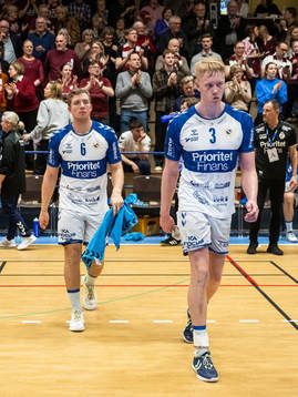 Redbergslids Anton Gustafsson och David Johansson deppar