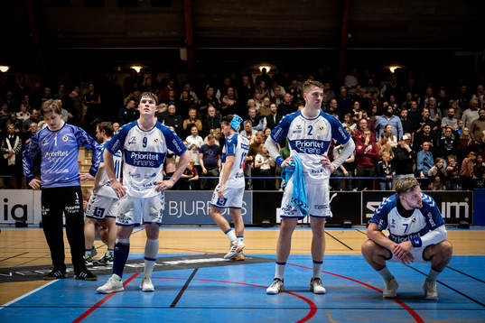 Redbergslids målvakt Mikael Mäkelä, Linus Lövgren,