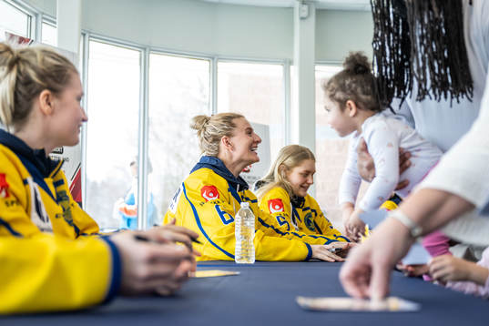 Josefine Holmgren of Sweden at an autograph signing