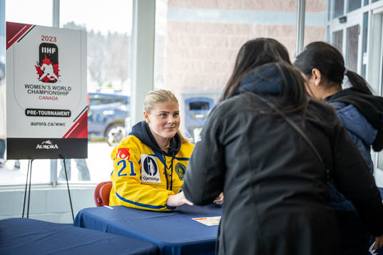 Lova Blom of Sweden at an autograph signing
