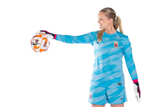 Goalkeeper Guro Pettersen of the Norwegian women’s