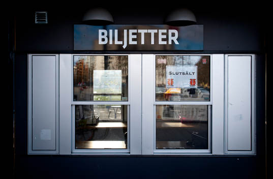 Skylt med texten slutsålt utanför Behrn arena
