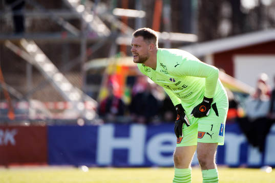 Halmstads målvakt Malkolm Nilsson Säfqvist