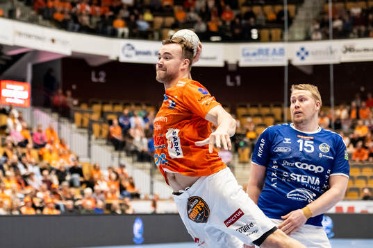 IFK Kristianstads Ludvig Åström och Aranäs Viktor Rhodin