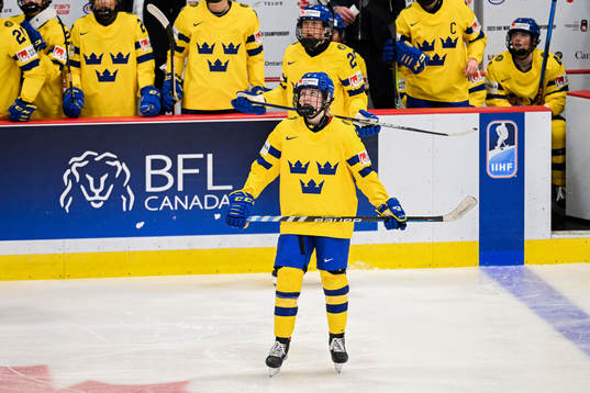 Hilda Svensson of Sweden looks dejected