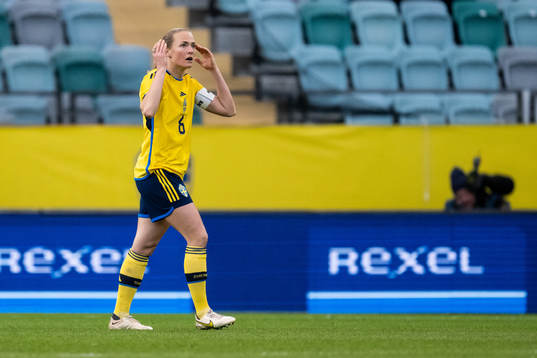 Magdalena Eriksson of Sweden looks dejected