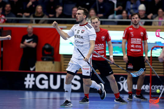 Växjös Manuel Maurer jublar eftar att gjort 0-1