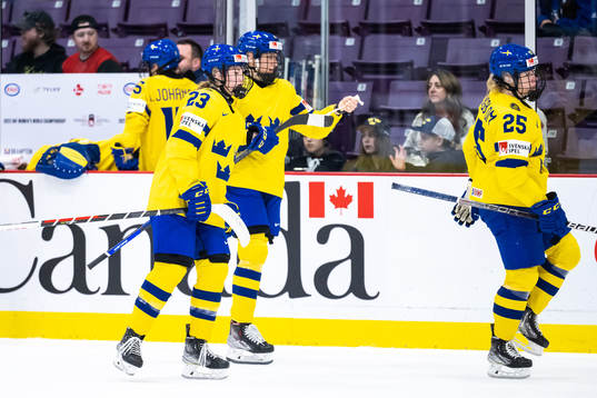 Ebba Hedqvist and Lina Ljungblom of Sweden looks dejected