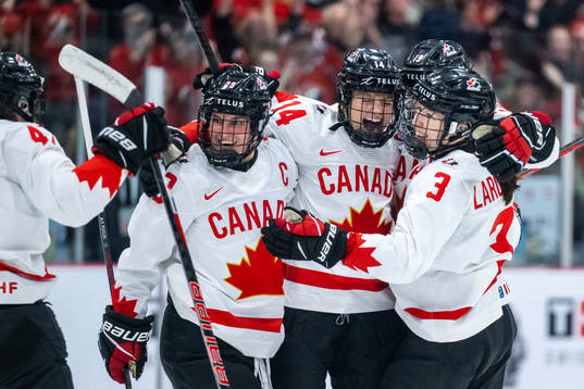 Renata Fast of Canada celebrates