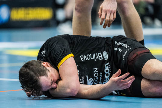 HIF Karlskronas Tobias Nordahl har ont