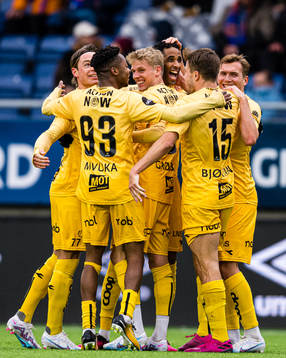 Amahl Pellegrino of Bodø/Glimt celebrates