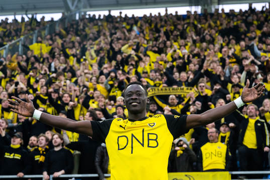 Akor Adams of Lillestrøm celebrates