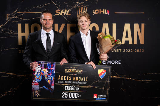 Patrik Hofbauer, Svenska spels vd, och Carl Lindbom,
