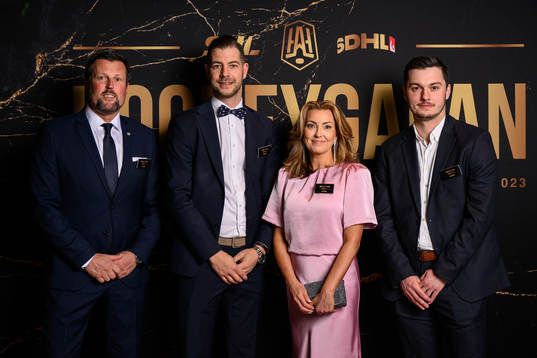 Peter Jakobsson, Kimmy Bergvall, Marie Wallander och Edin