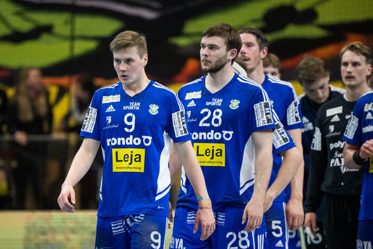 Ystad IFs Linus Fernebrand och Jonathan Svensson deppar