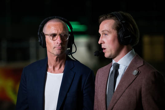 C Mores kommentator Patrik Westberg och expertkommentator