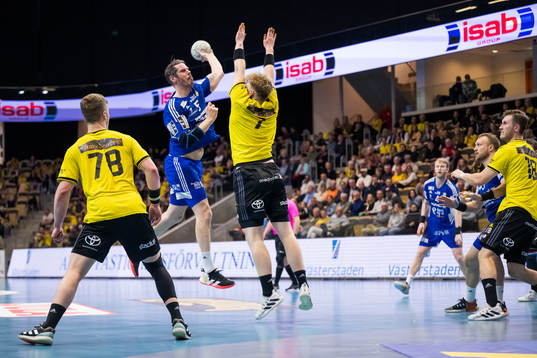 Ystad IFs Kim Andersson och Sävehofs Felix Möller