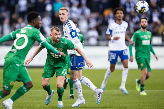 Hammarbys Mads Fenger Nielsen och IFK Norrköpings Victor