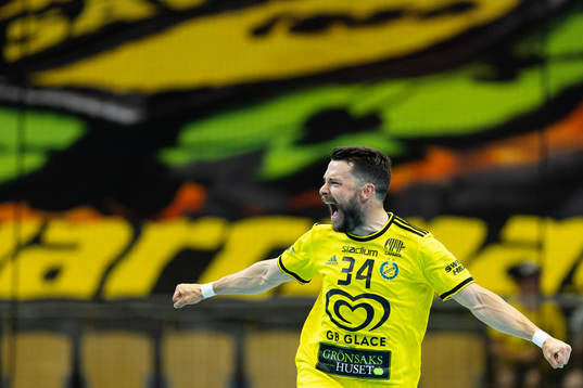 Sävehofs Sebastian Karlsson jublar