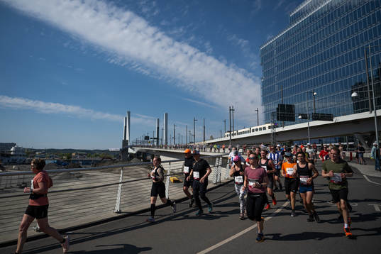Löpare på nya Hisingsbron