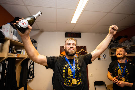 IFK Kristianstads Ludvig Åström jublar