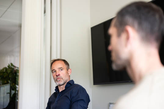 Fotbollsansvarig dam elit Christian Lundström och
