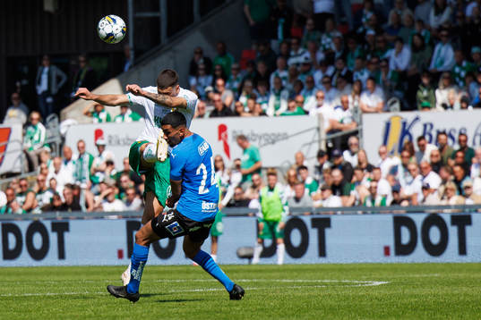 Hammarbys Edvin Kurtulus och Halmstads Amir Al-Ammari