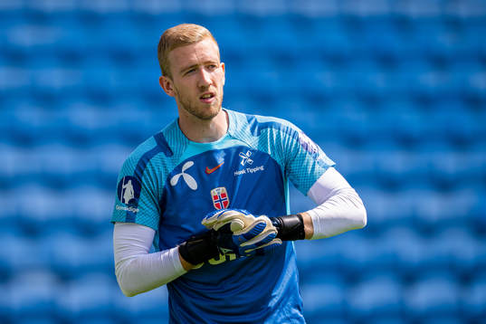 Goalkeeper Egil Selvik of the Norwegian national football