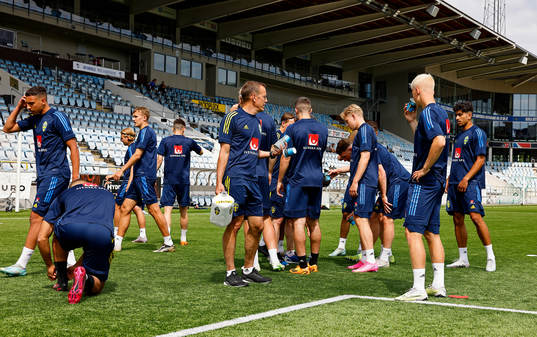 During training with the Swedish national U21 team