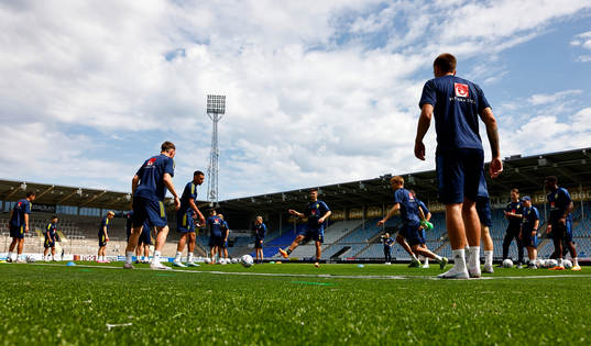 During training with the Swedish national U21 team