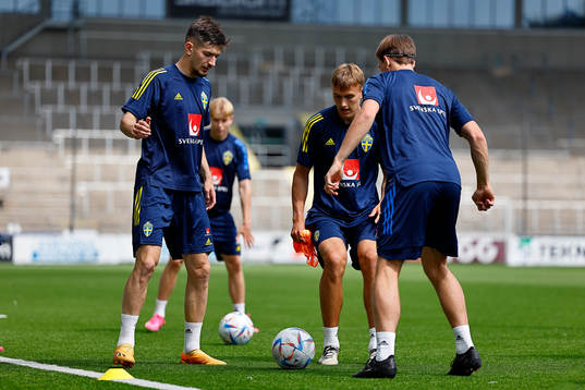 During training with the Swedish national U21 team