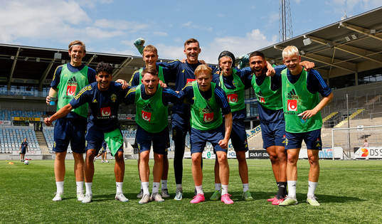 During training with the Swedish national U21 team