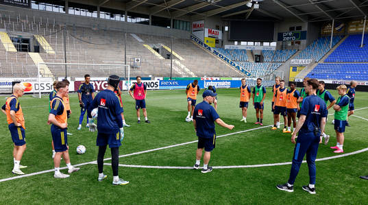 During training with the Swedish national U21 team