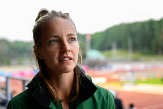 Lovisa Lindh, Ullevi FK, blir intervjuad