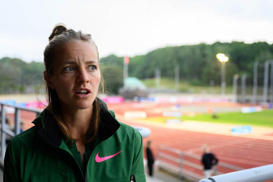 Lovisa Lindh, Ullevi FK, blir intervjuad