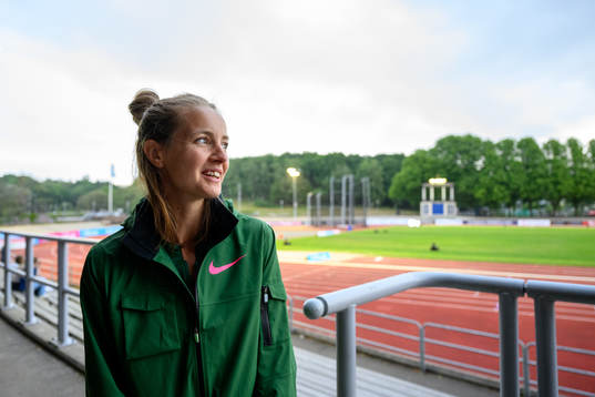 Lovisa Lindh, Ullevi FK, blir intervjuad