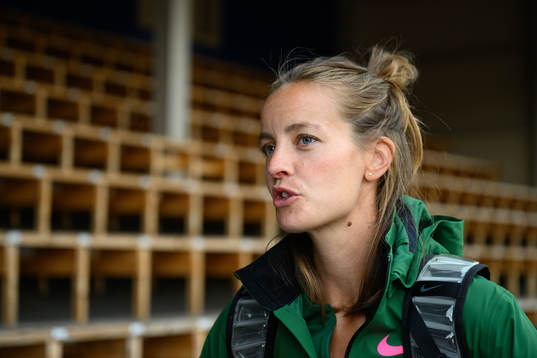 Lovisa Lindh, Ullevi FK, blir intervjuad