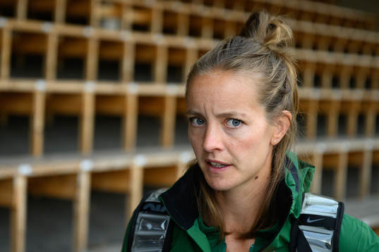 Lovisa Lindh, Ullevi FK, blir intervjuad