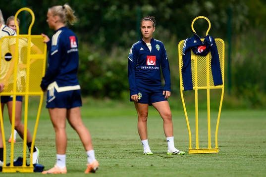 Julia Zigiotti Olme at a training session with the Swedish
