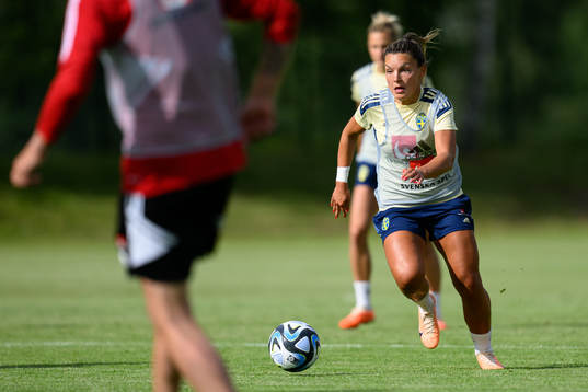 Johanna Rytting Kaneryd at a training session with the