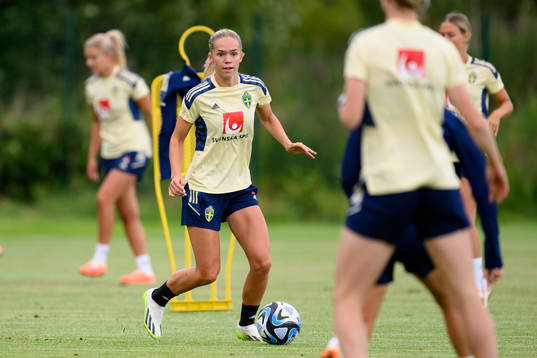 Hanna Lundkvist at a training session with the Swedish