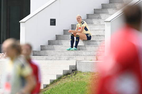 Swedens Fridolina Rolfö at a training session with the