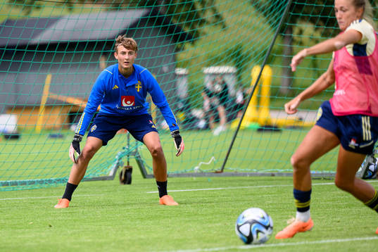 Goalkeeper Oliwer Andersson of BK Häcken's U17 team at a