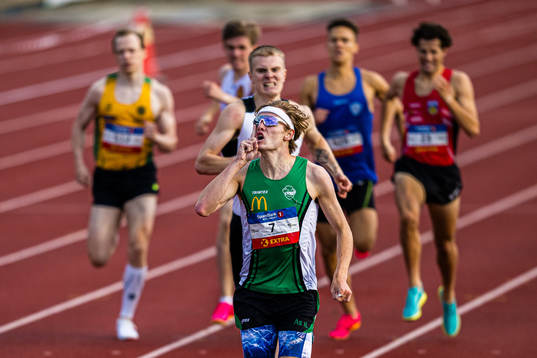 Ole Jakob Høsteland Solbu of Ås IL celebrates