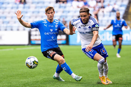 Halmstads Kazper Karlsson och IFK Norrköpings Christoffer