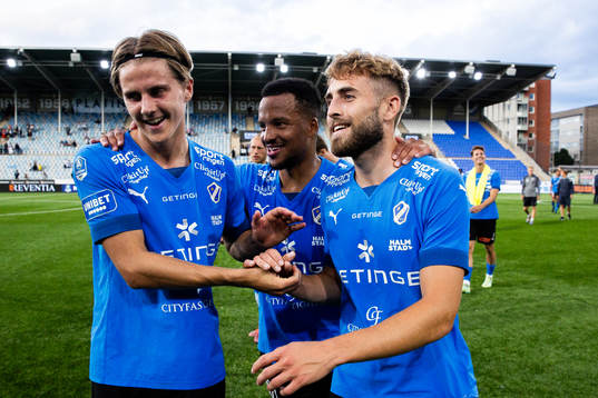 Halmstads Erik Ahlstrand och Halmstads Jack Cooper-Love