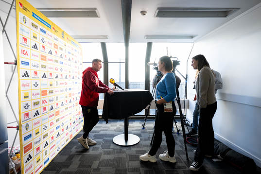 Head coach Peter Gerhardsson of the Swedish women's